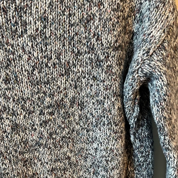 Loft grey white colorful marled crew neck sweater small - Picture 3 of 5